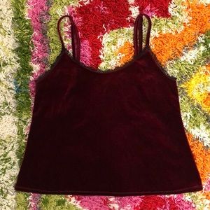 Ultra Flirt velour camisole, burgundy M